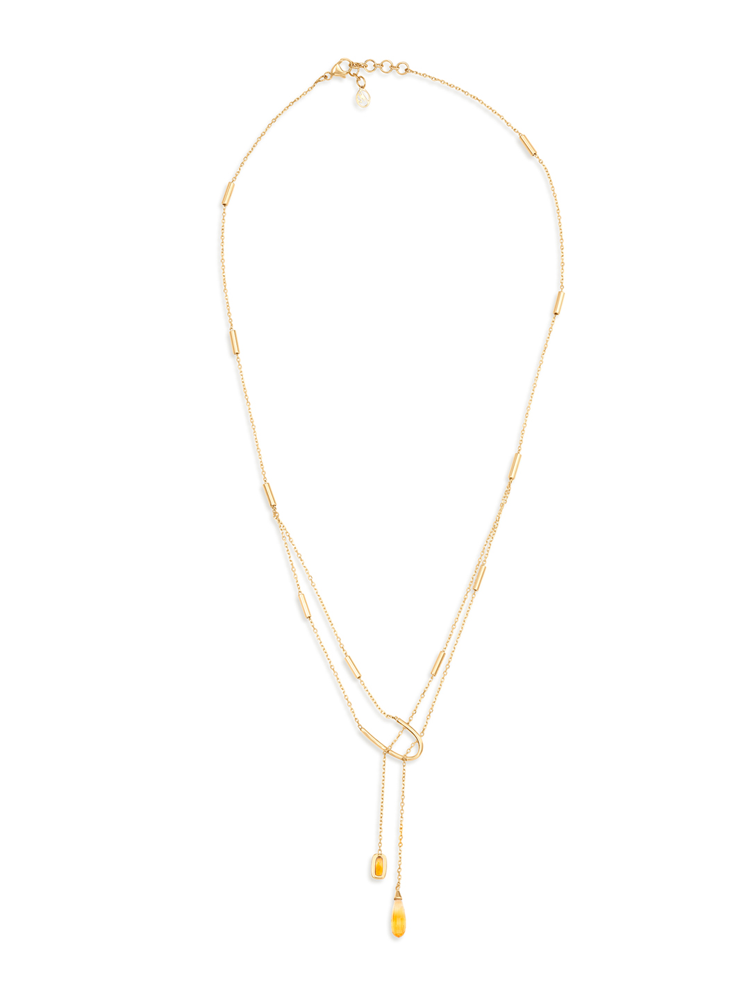 Mia by Tanishq 14-Karat Yellow Gold Dark Citrine Chain Price in India