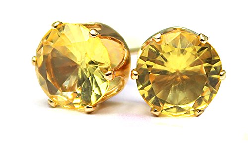 Aashya Mayro CZ diamond Yellow Stone Shiny Stud Earring For women girls Price in India