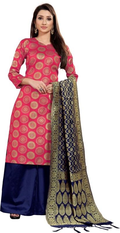 AMICALE Jacquard Embroidered Kurta & Palazzo Material Price in India