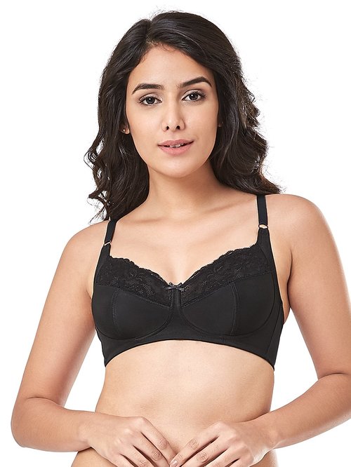 Every De by Amante Black Non Padded Non Wired Full Coverage Bra Price in India