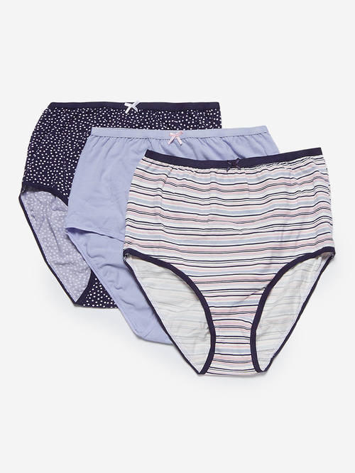 Wunderlove by Westside Navy Full Briefs Set Of Three Price in India