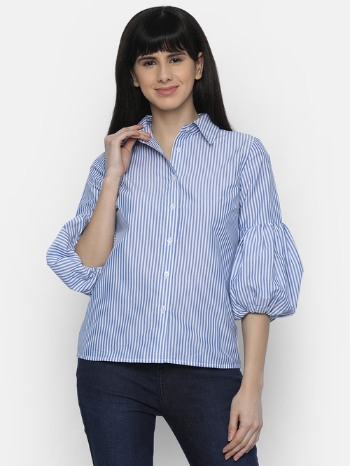 ISU by Radhika Apte Blue Striped Shirt Price in India