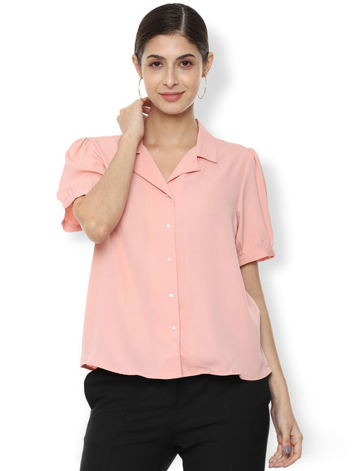 Van Heusen Peach Regular Fit Shirt Price in India