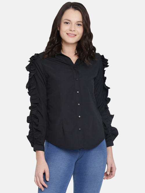 ISU by Radhika Apte Black Cotton Shirt Price in India