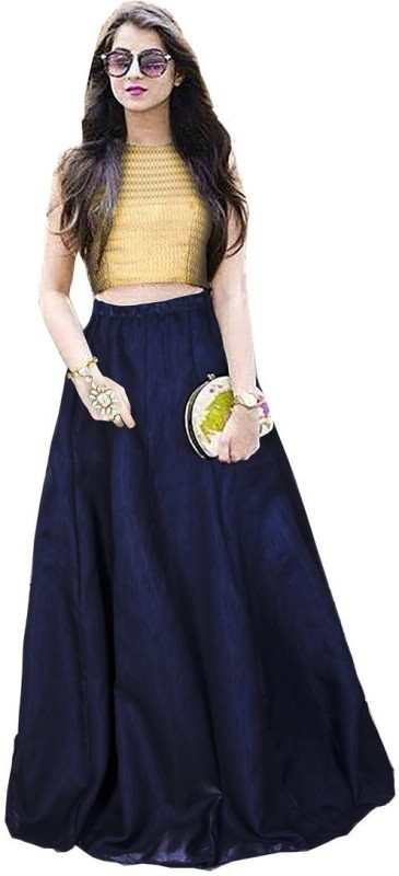 Self Design Semi Stitched Lehenga & Crop Top Price in India