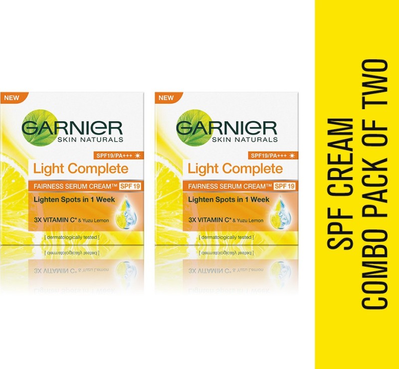 Garnier Combo - Skin Naturals Light Complete Serum Cream SPF 19 (Pack of 2) Price in India