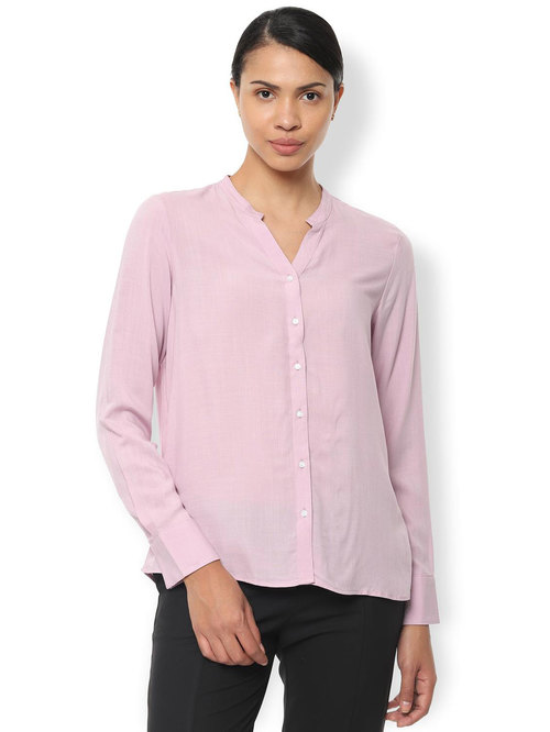 Van Heusen Pink Regular Fit Shirt Price in India