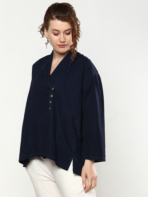 Meraki Indigo Cotton Top Price in India