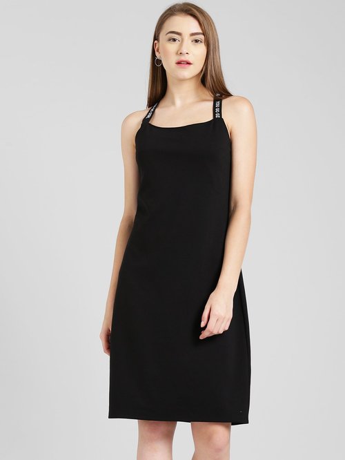 Zink London Black Above Knee Dress Price in India