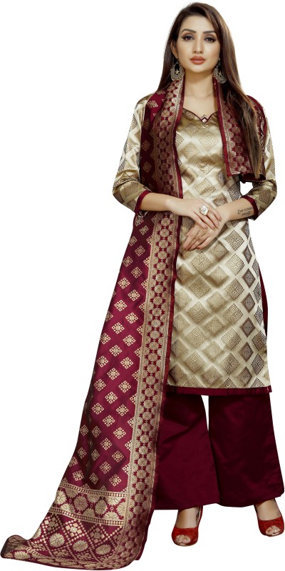 MANJULA SAREE Brasso Self Design Kurta & Palazzo Material Price in India