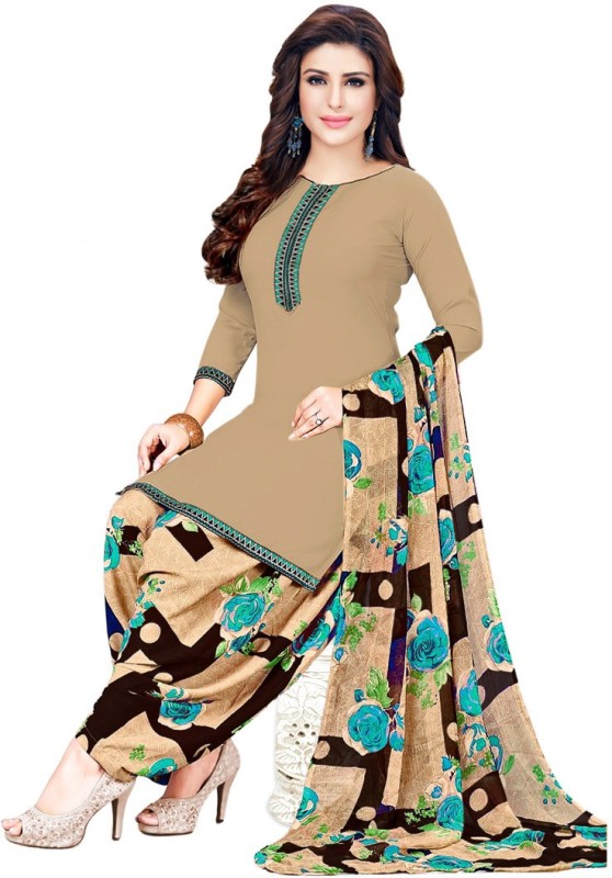 Saara Crepe Checkered Salwar Suit Material Price in India