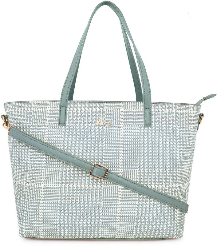 Women Blue, White Tote Price in India