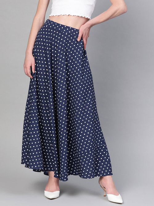 The Vanca Blue Printed Skirt Price in India