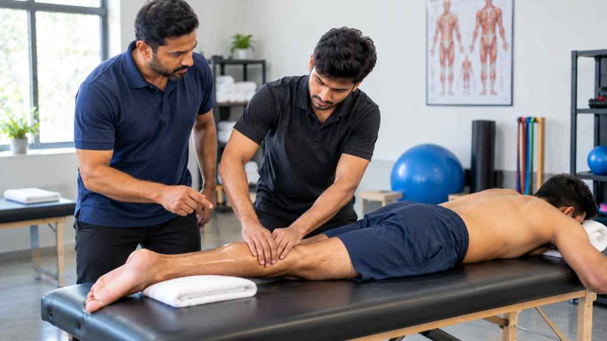 Supervised practical training for aspiring sports massage therapists.