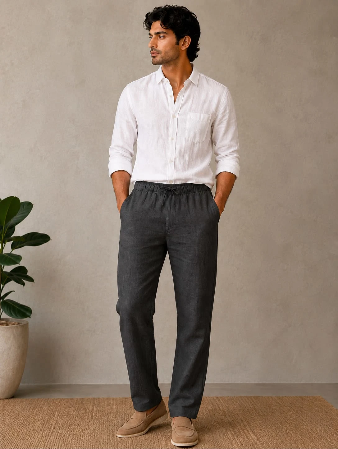 19273 - Linen Baggy Fit