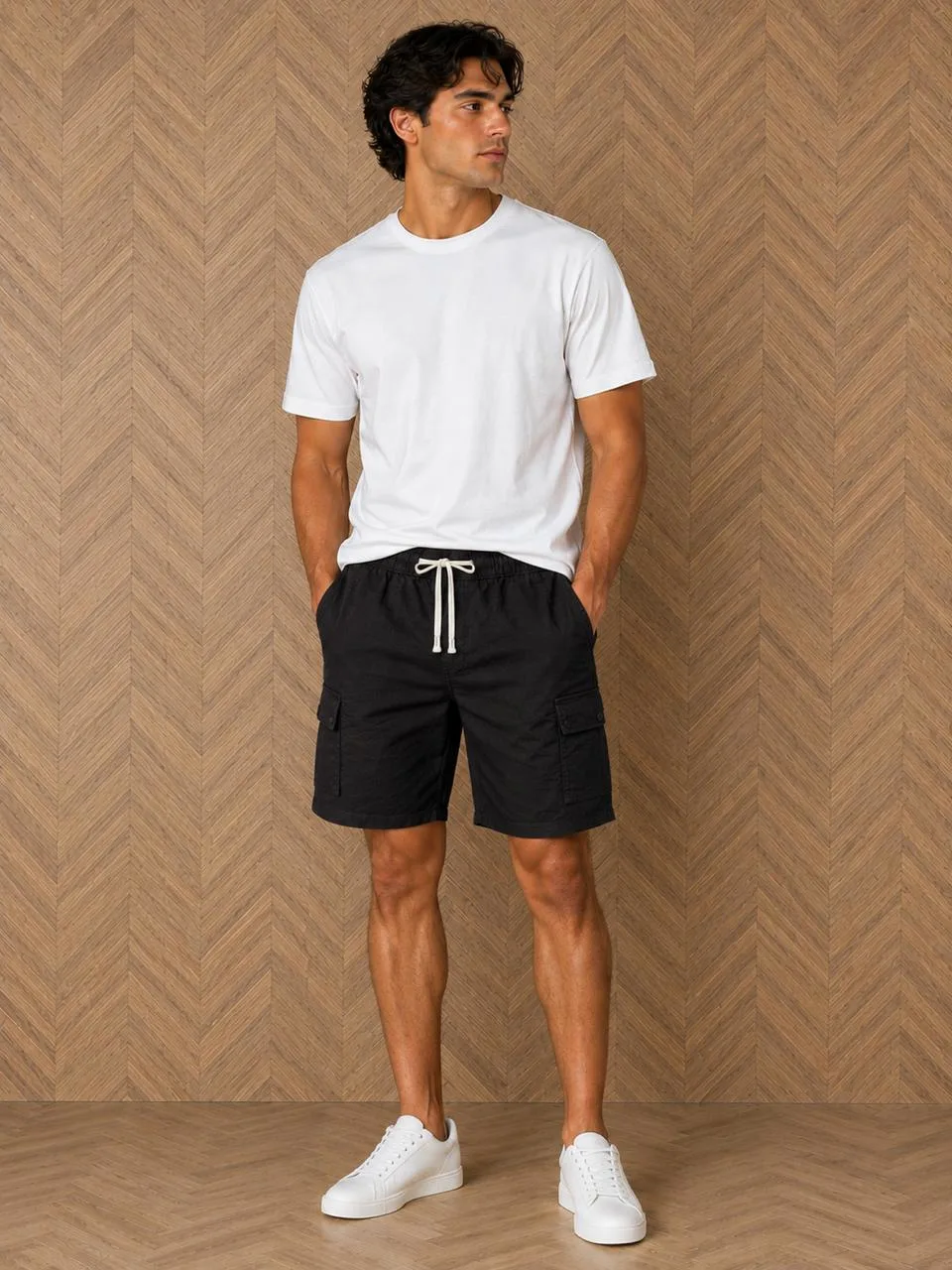 19302 - Six Pocket Linen Cotton Shorts thumbnail 3