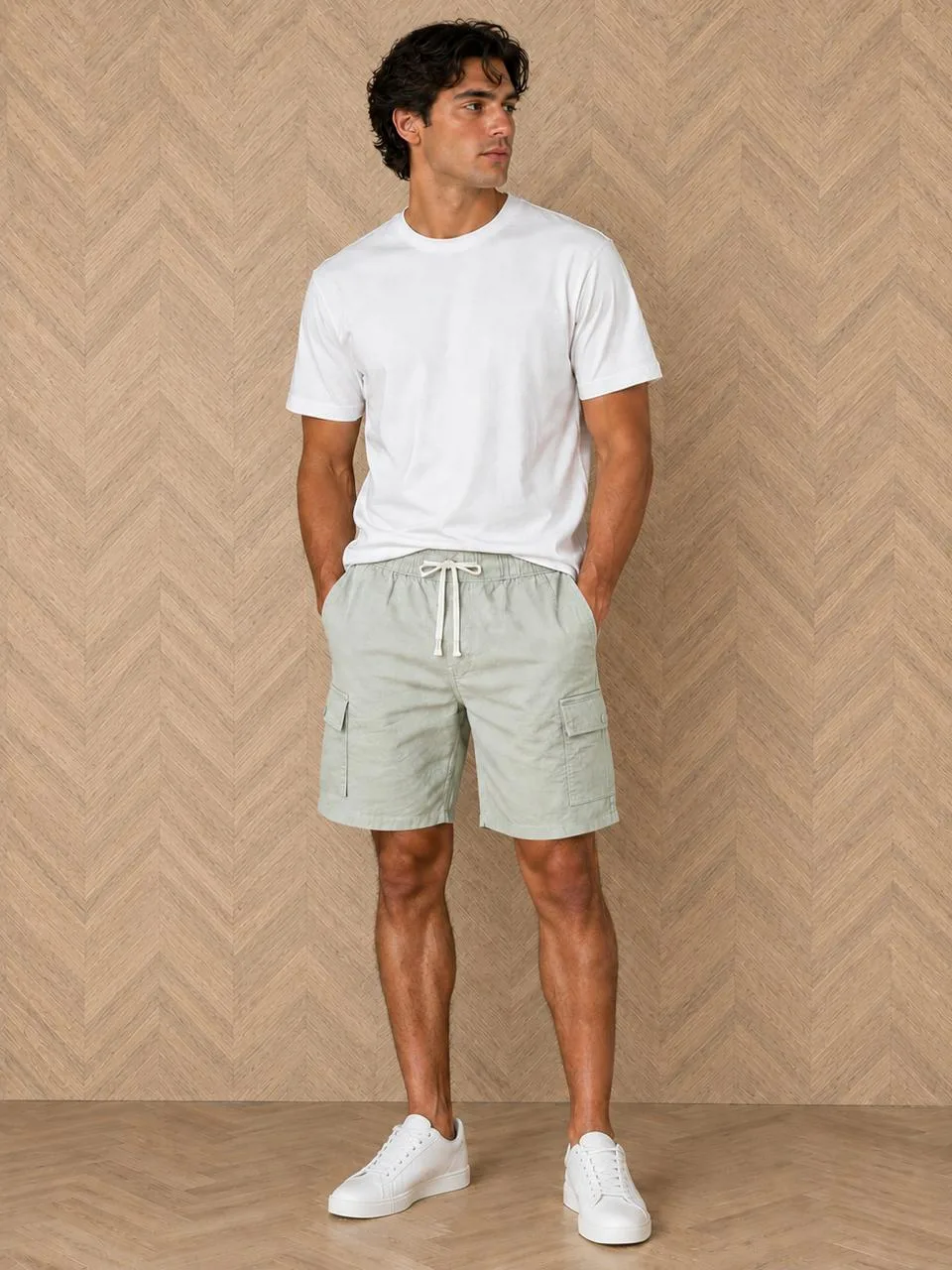 19302 - Six Pocket Linen Cotton Shorts thumbnail 4