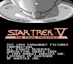 Star Trek V - The Final Frontier