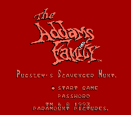 Addams Family, The - Pugsley's Scavenger Hunt