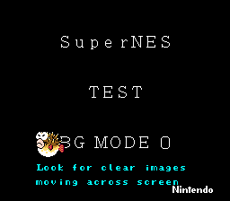 SNES Test Program