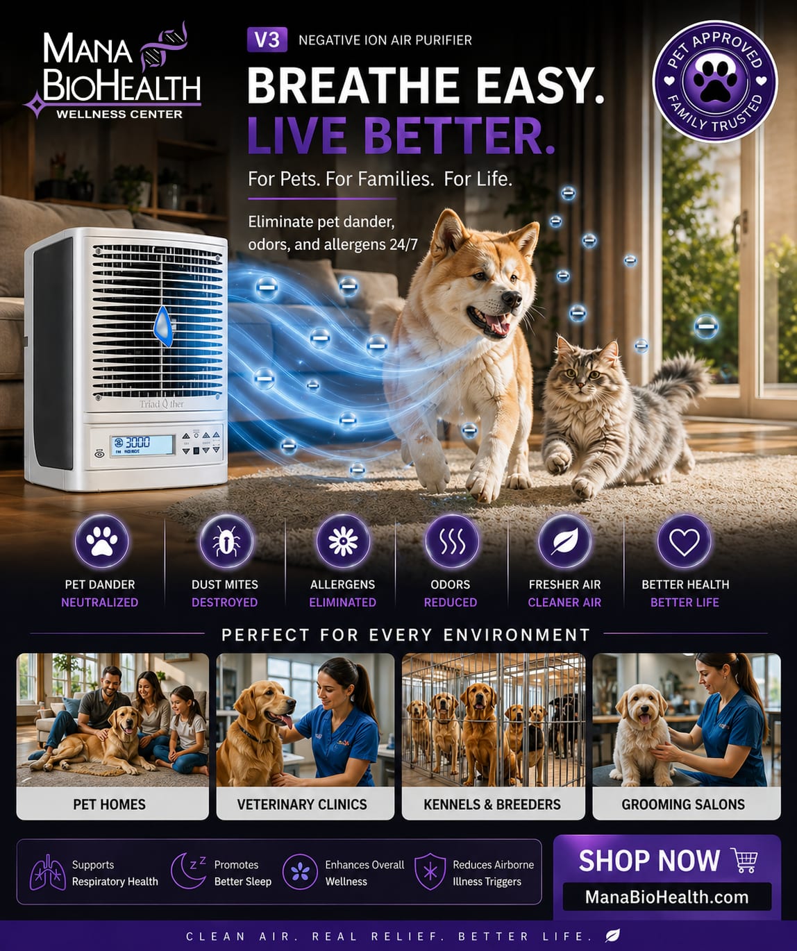 Pet Allergies & Dander: Why the Triad Aer V3 Is the Best Air Purifier for Pet Owners
