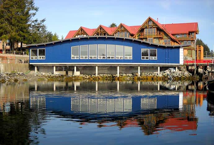 The Ucluelet Aquarium on the harbour