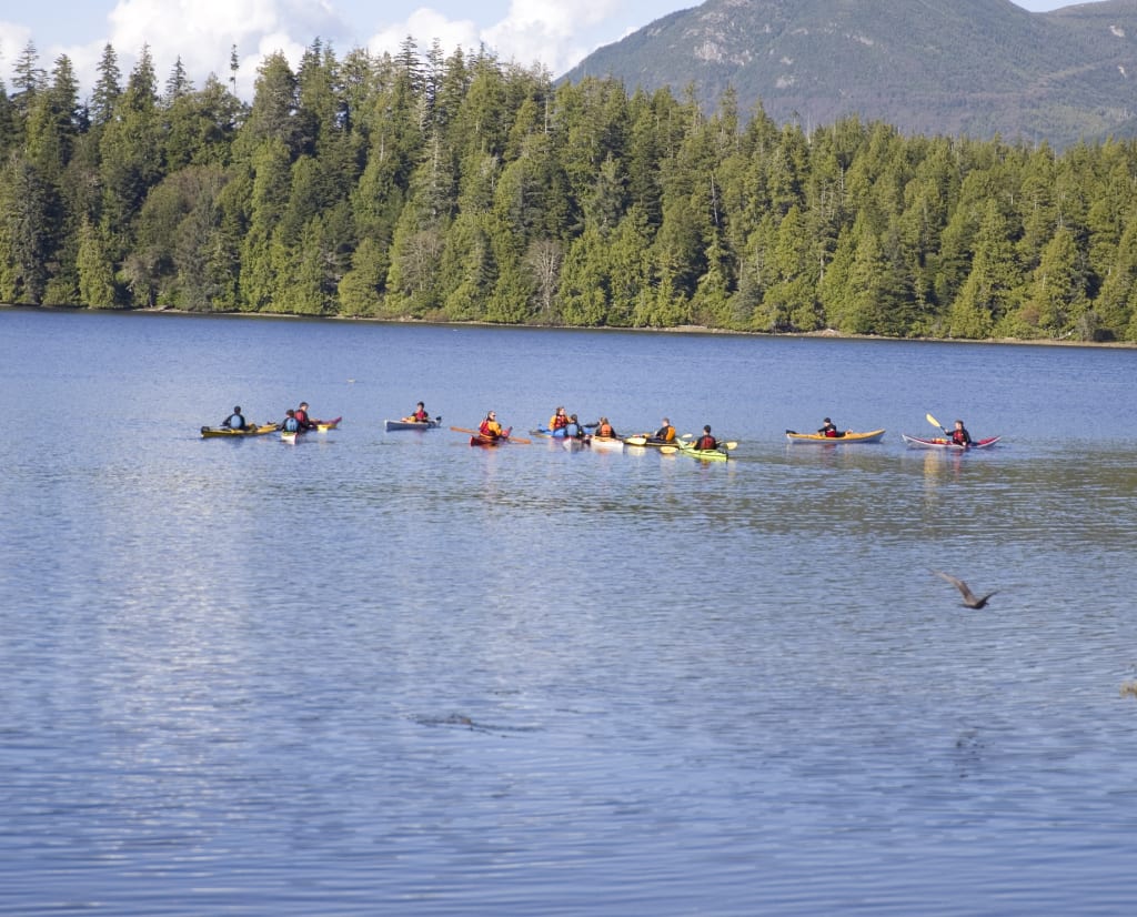 Kayaking near Ucluelet, BC