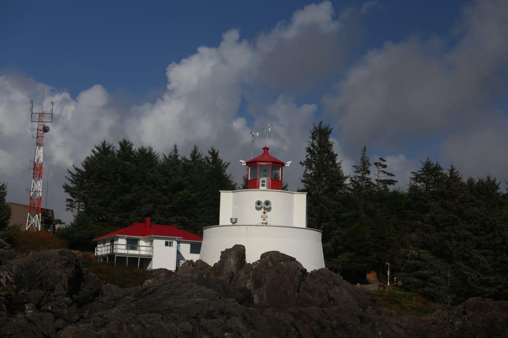 The Amphitrite Point lighthouse on the Wild Pacific Trail, Ucluelet