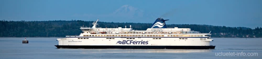 A BC Ferries ship crossing to Vancouver Island