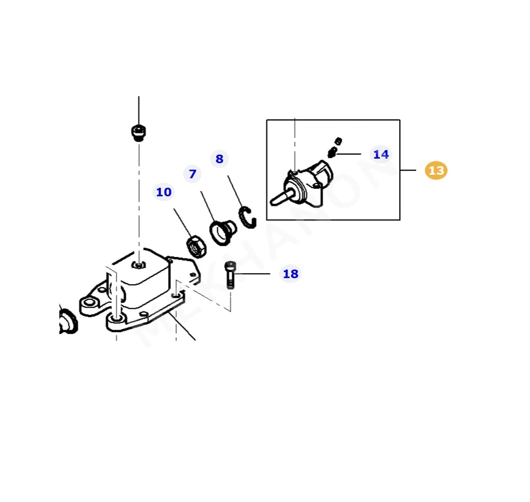 Cilindro receptor de freno original Agco V34362000 Valtra - View 3
