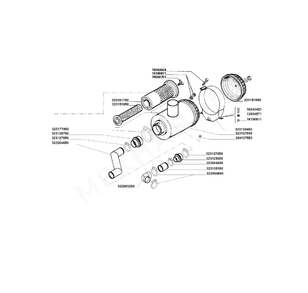 Air Filter Inner LA323151850 Laverda - View 2