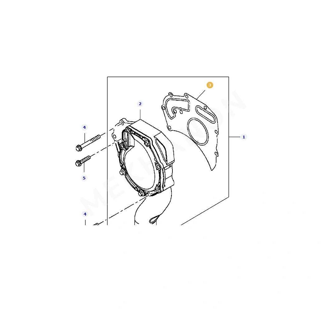 Water Pump Gasket 3682A011 , 4224960M1 Perkins - View 2