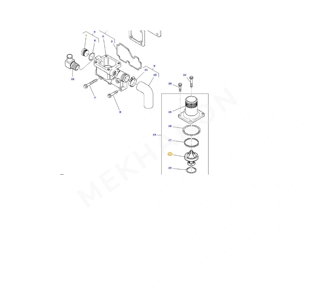 Thermostat 2485C034, 4224624M1 Perkins - View 2