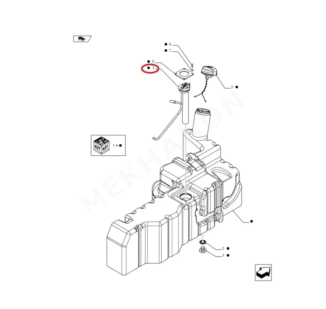 Kraftstoffgeber 51416191, 84254009 New Holland - View 3