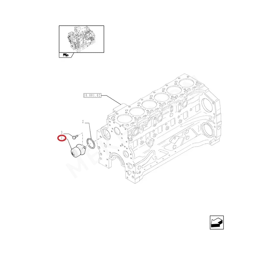 New Holland 2854835 FPT Dizel Motorlar için Motor Su Pompası - View 3