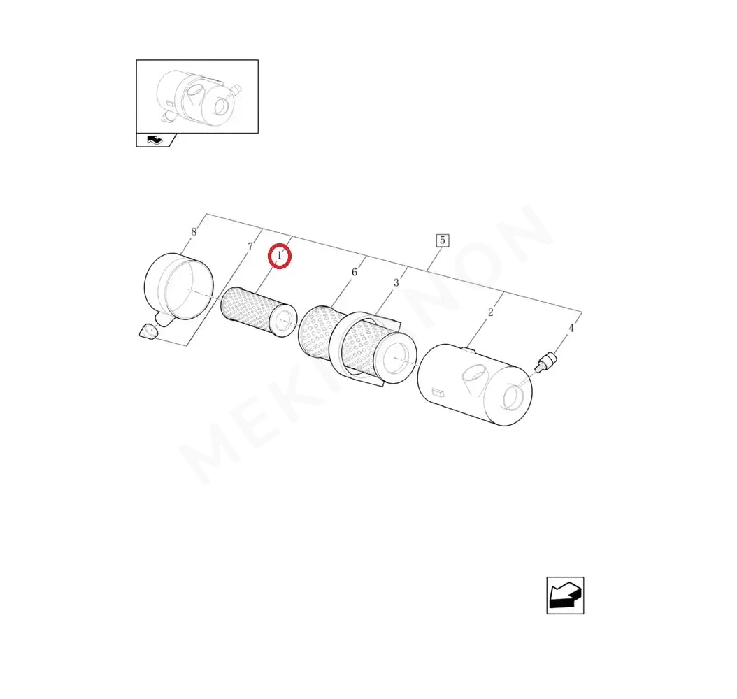 NEW HOLLAND 47135975 Secondary Engine Air Filter - View 2