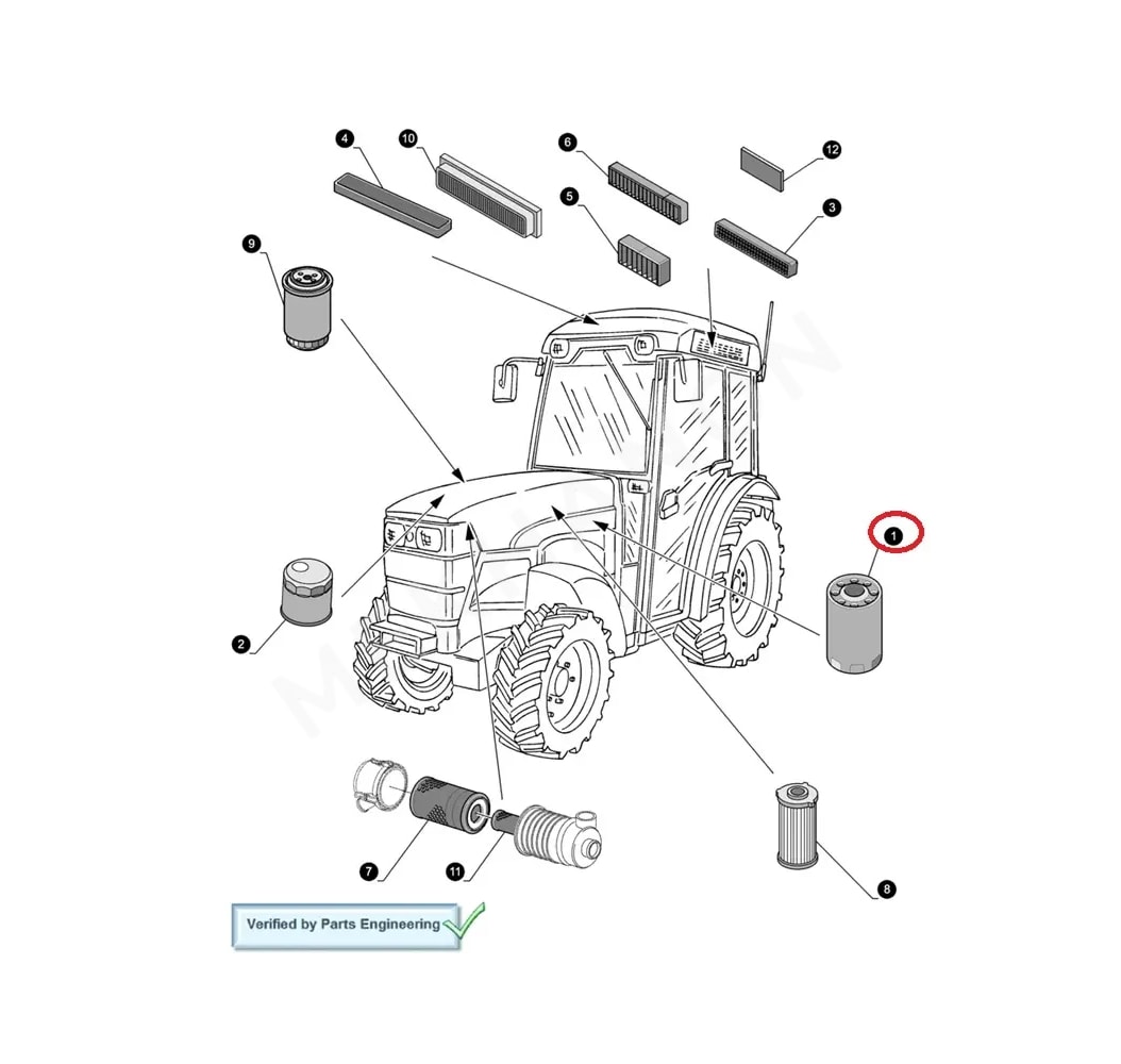 NEW HOLLAND 84407746 Hydraulic Oil Filter - View 3