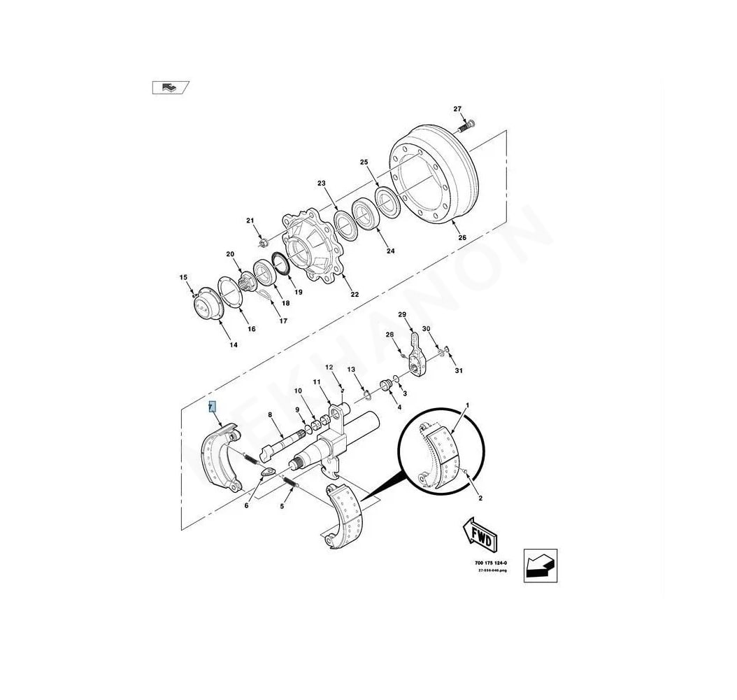 Pattino freno AGCO 700720922 Challenger - View 2