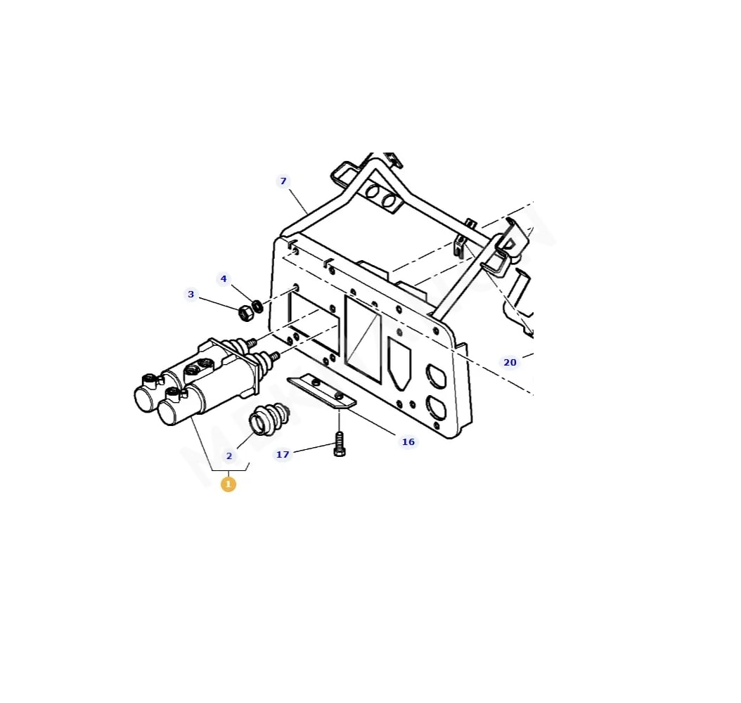 Oryginalny cylinder hamulcowy Agco Master 3786100M2 Massey Ferguson - View 3