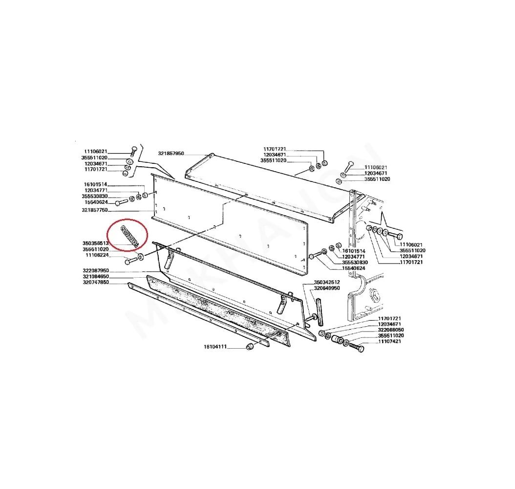 Tension Spring LA350356513 Laverda - View 2