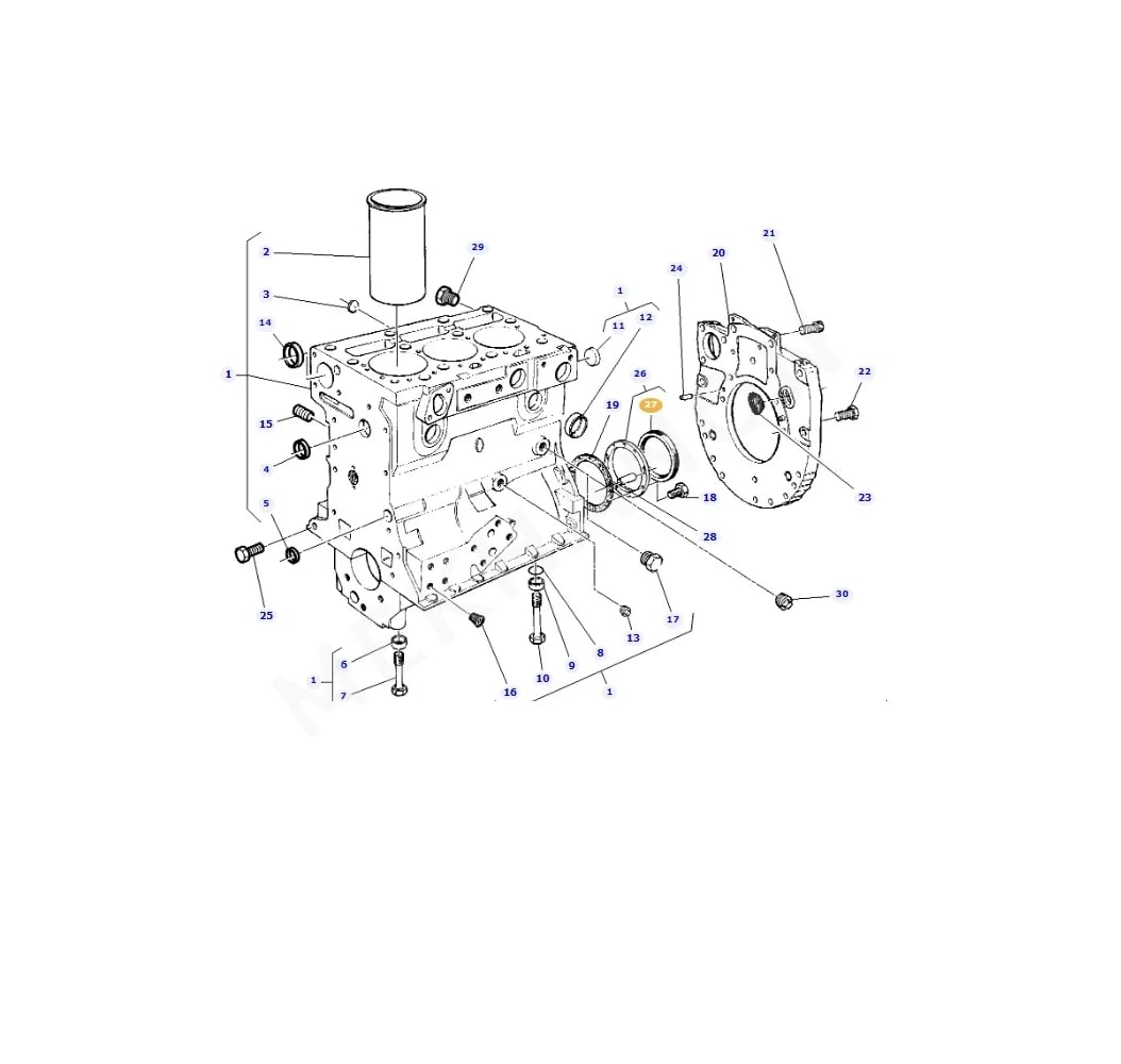 Rear CrankShaft Seal 2418F475 , 1447691M1 Perkins - View 3