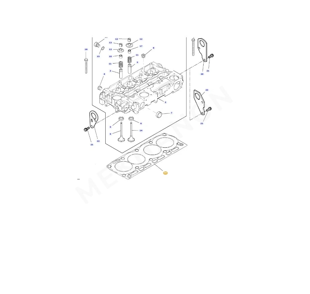 Head Dichtung 3681E051 , 4225850M1 Perkins - View 2