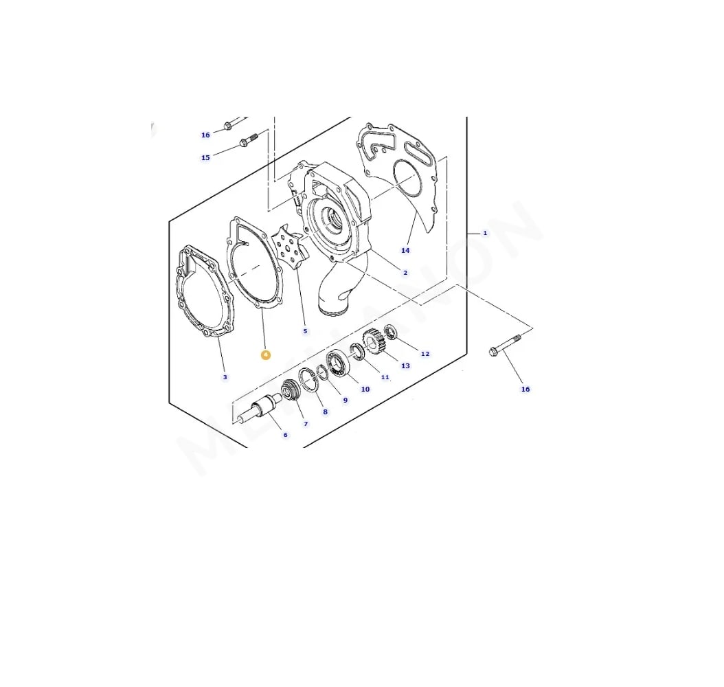 Water Pump Gasket 24880234, 4225204M1 Perkins - View 2