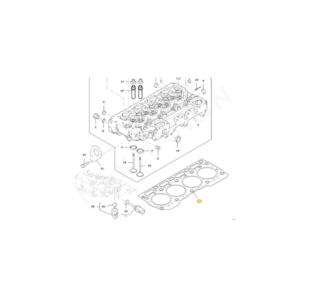 Cylinder Head Gasket 3681E074, 4226556M1 Perkins - View 2