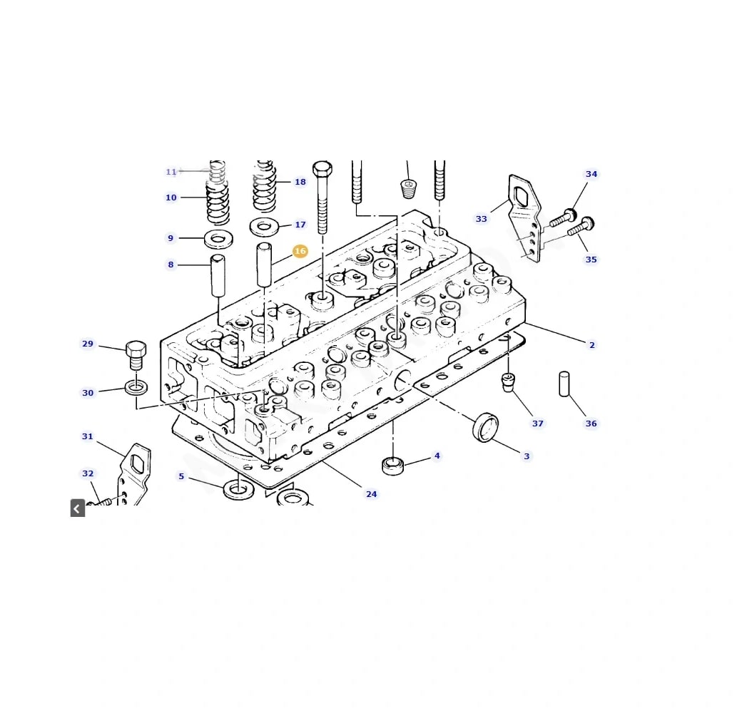 Valve Guide 3343J021, 4226566M1 Perkins - View 3