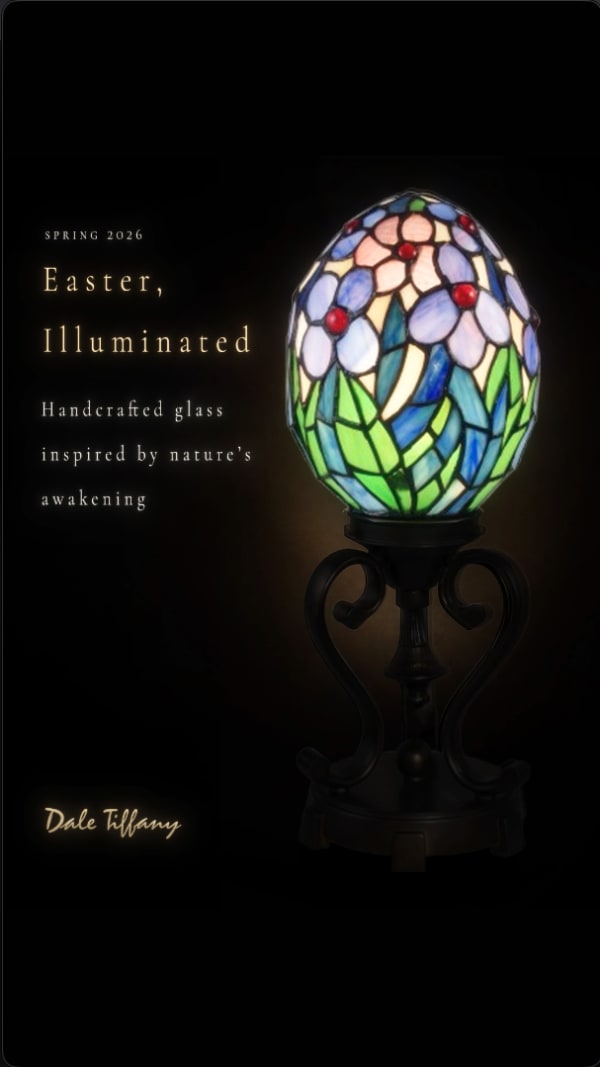 Egg-shaped Dale Tiffany lamp reel