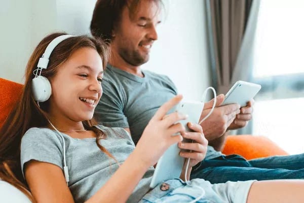Family Enjoying Cellular Booster System