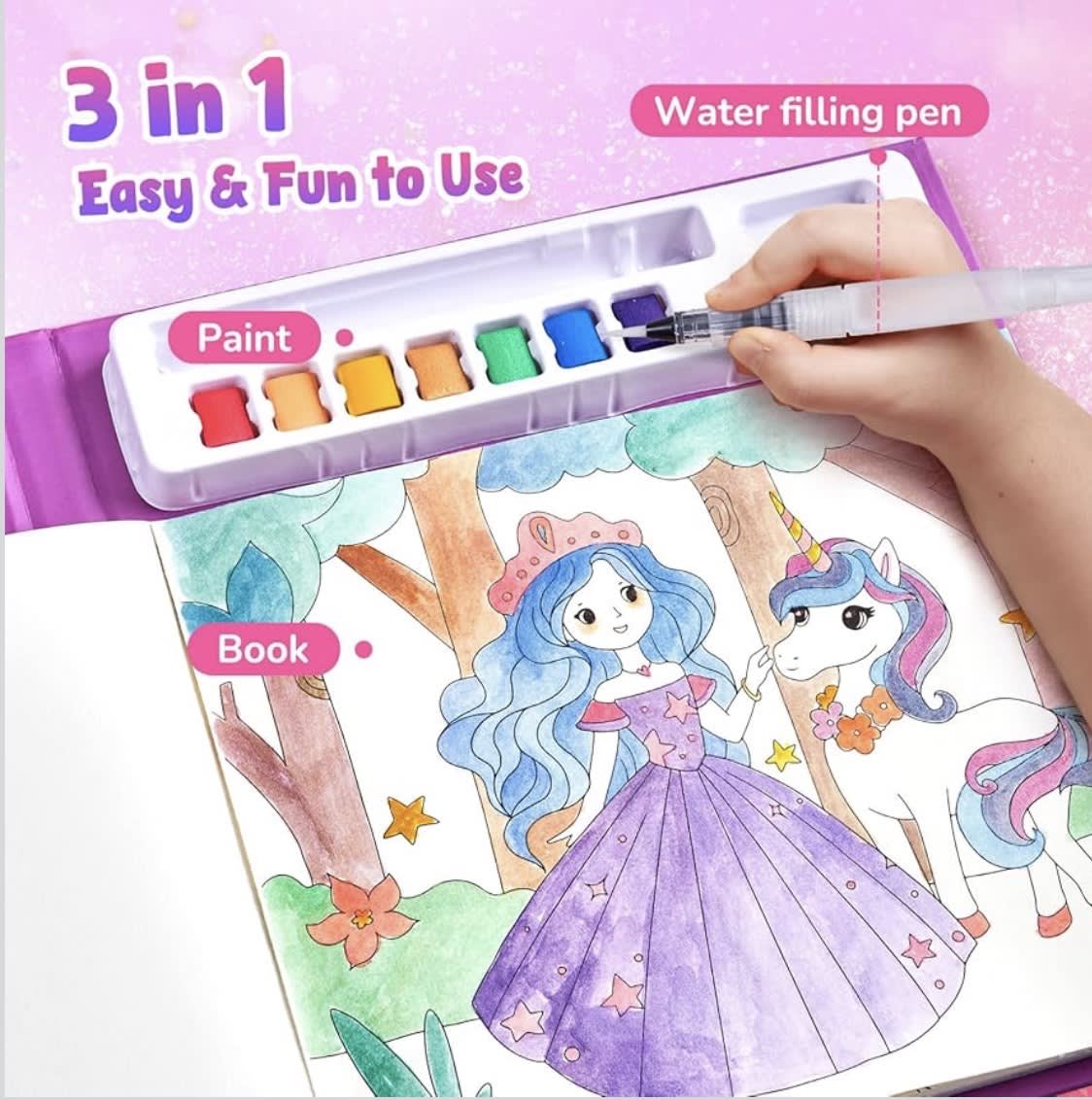 UniCorn - Watercolor Painting & Shimmer Art 3