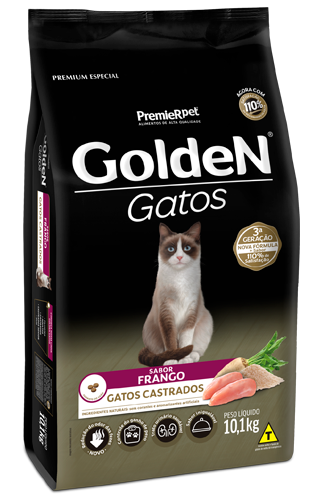 Golden Gatos Castrados Frango 10kg Golden Gatos Castrados Frango 10kg