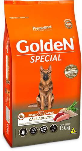 Golden Special Adultos Frango e Carne 15kg Golden Special Adultos Frango e Carne 15kg